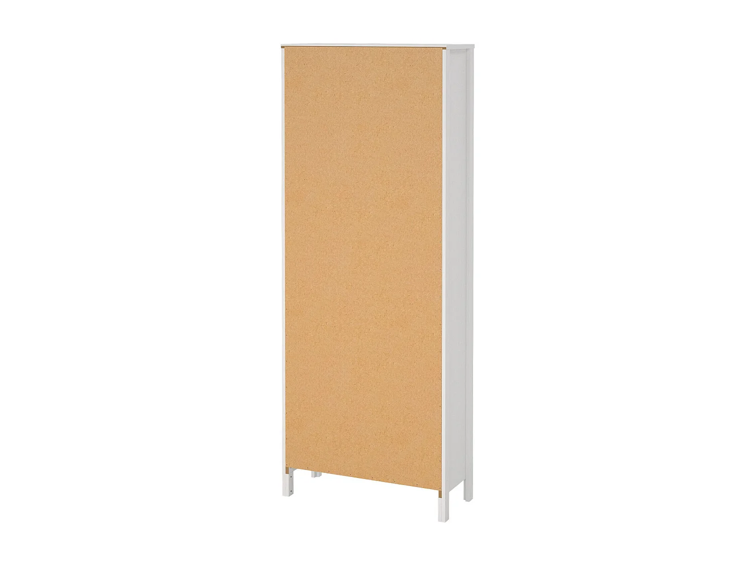 Vitrina Dvecch, Aparador de exposición, Vitrina multiusos, Aparador de salón, 78x33 h199 cm, Blanco