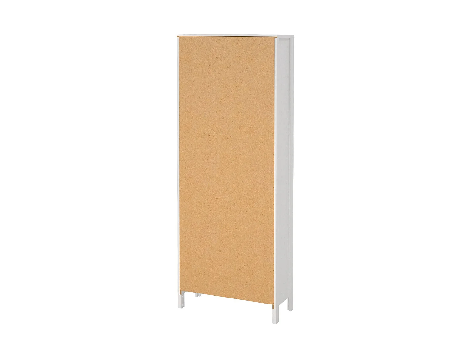 Vitrine Dvecch, Buffet d'exposition, Vitrine polyvalente, Buffet de salon, 78x33 h199 cm, Blanc