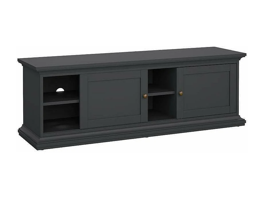 Meuble TV Dthura, Buffet de salon, Armoire basse pour TV, Base murale de rangement, 149x42 h51 cm, Gris