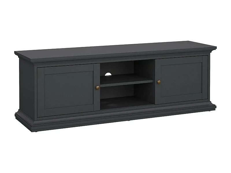 Meuble TV Dthura, Buffet de salon, Armoire basse pour TV, Base murale de rangement, 149x42 h51 cm, Gri