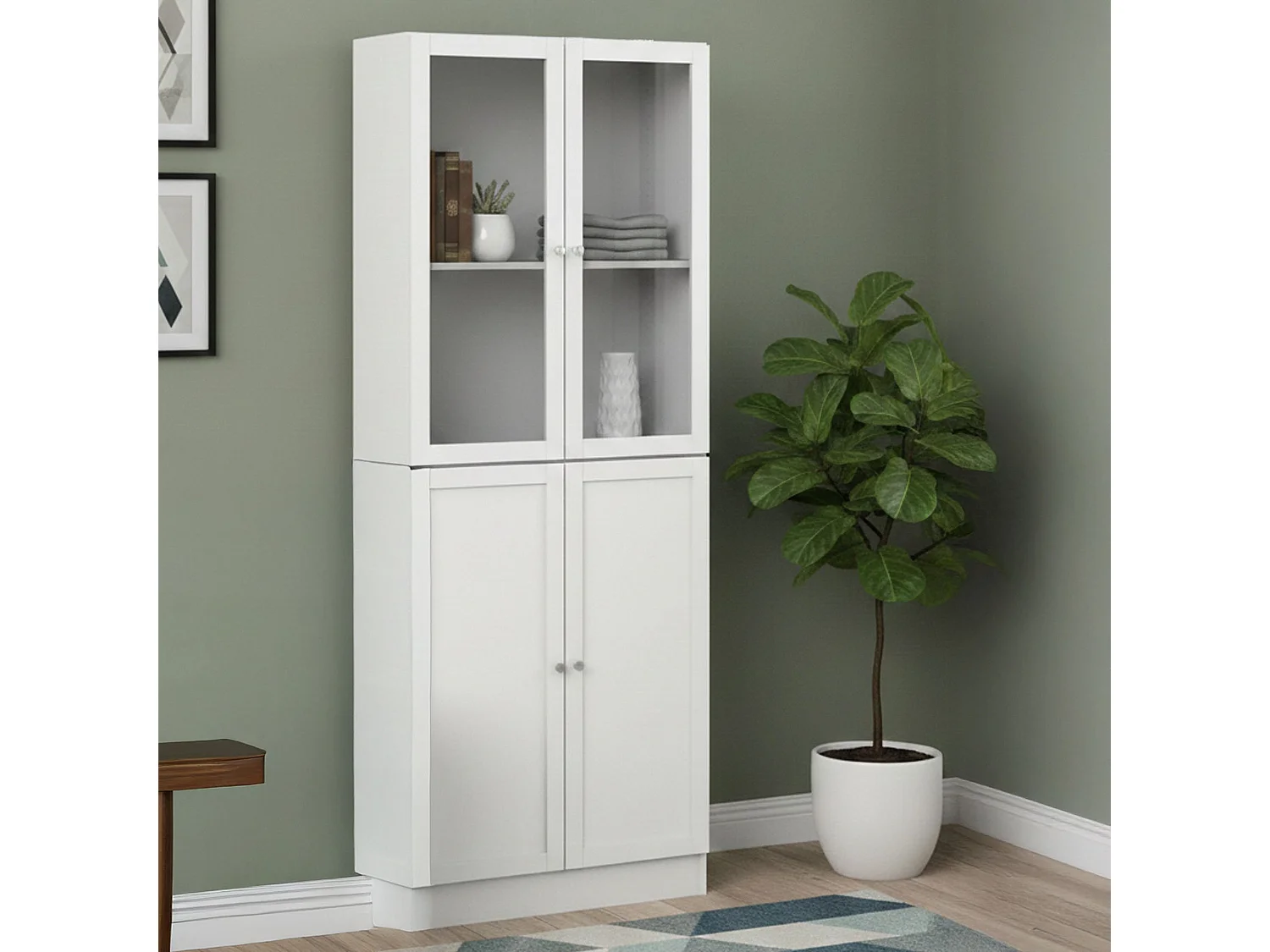 Dsnidar boekenkast, Kantoorplank, Boekenkast, Bibliotheek, 79x28 h203 cm, Wit