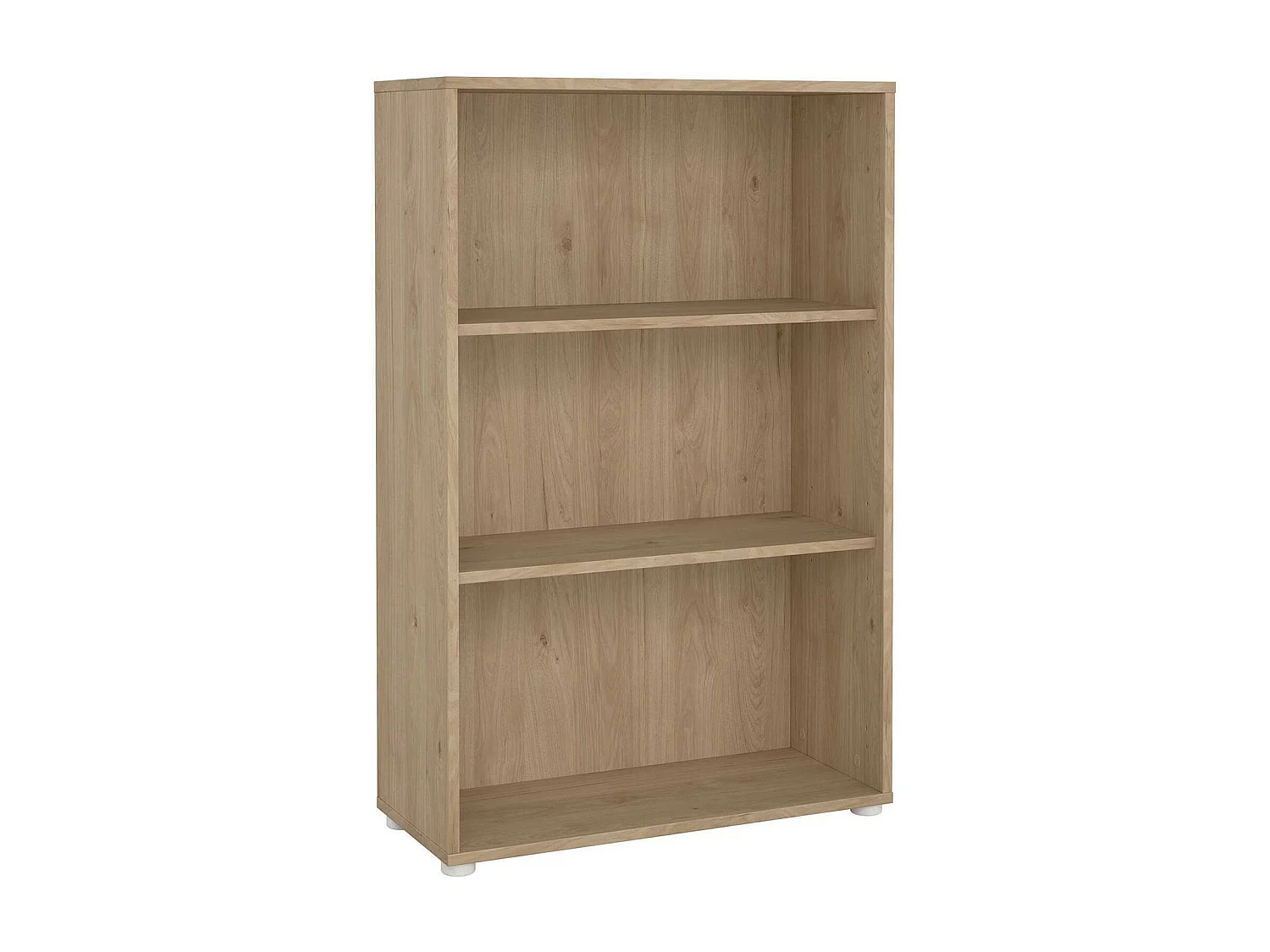 Bibliothèque Dsori, Etagère de bureau, Porte-livre mobile, Librairie, 80x34 h124 cm, Chêne clair