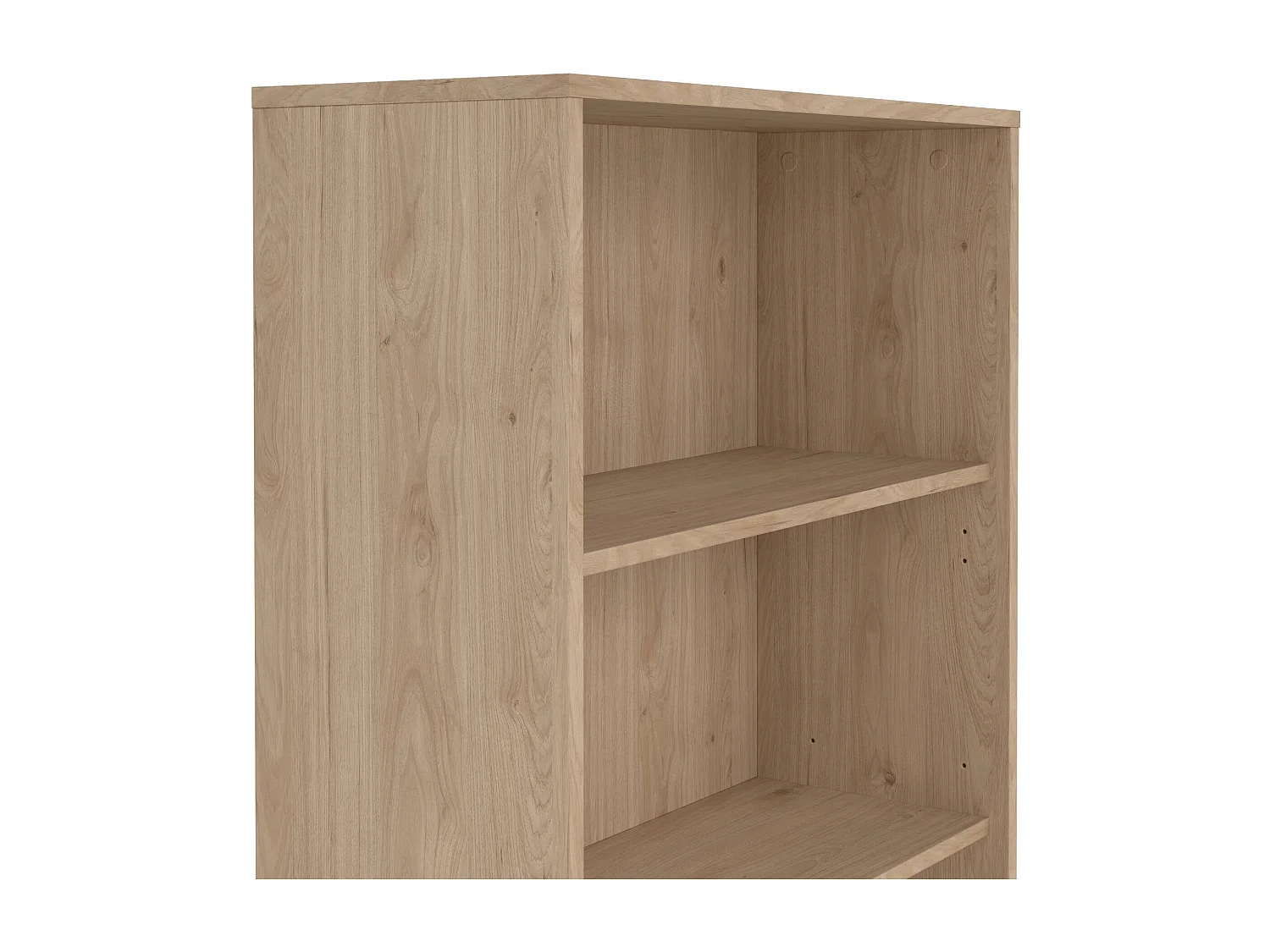 Bibliothèque Dsori, Etagère de bureau, Porte-livre mobile, Librairie, 80x34 h124 cm, Chêne clair