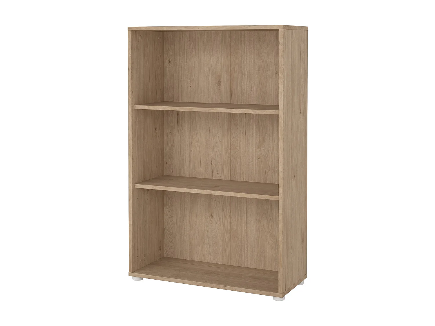 Bibliothèque Dsori, Etagère de bureau, Porte-livre mobile, Librairie, 80x34 h124 cm, Chêne clair