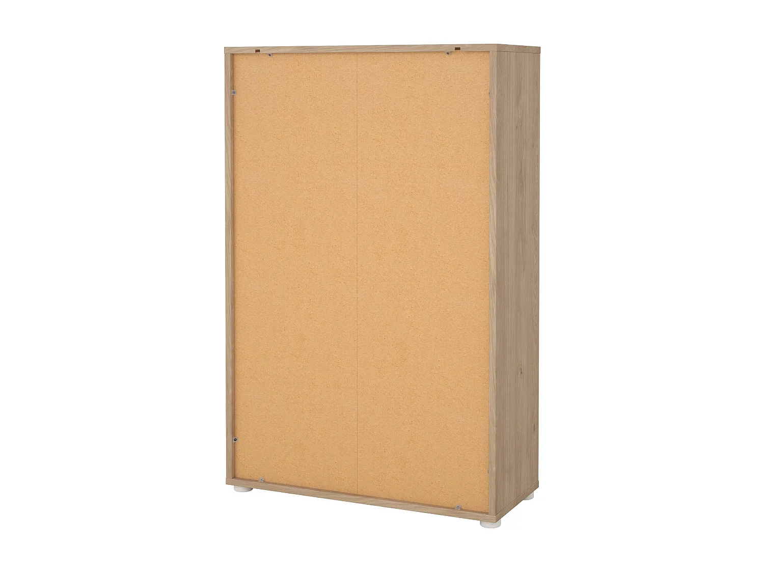 Bibliothèque Dsori, Etagère de bureau, Porte-livre mobile, Librairie, 80x34 h124 cm, Chêne clair