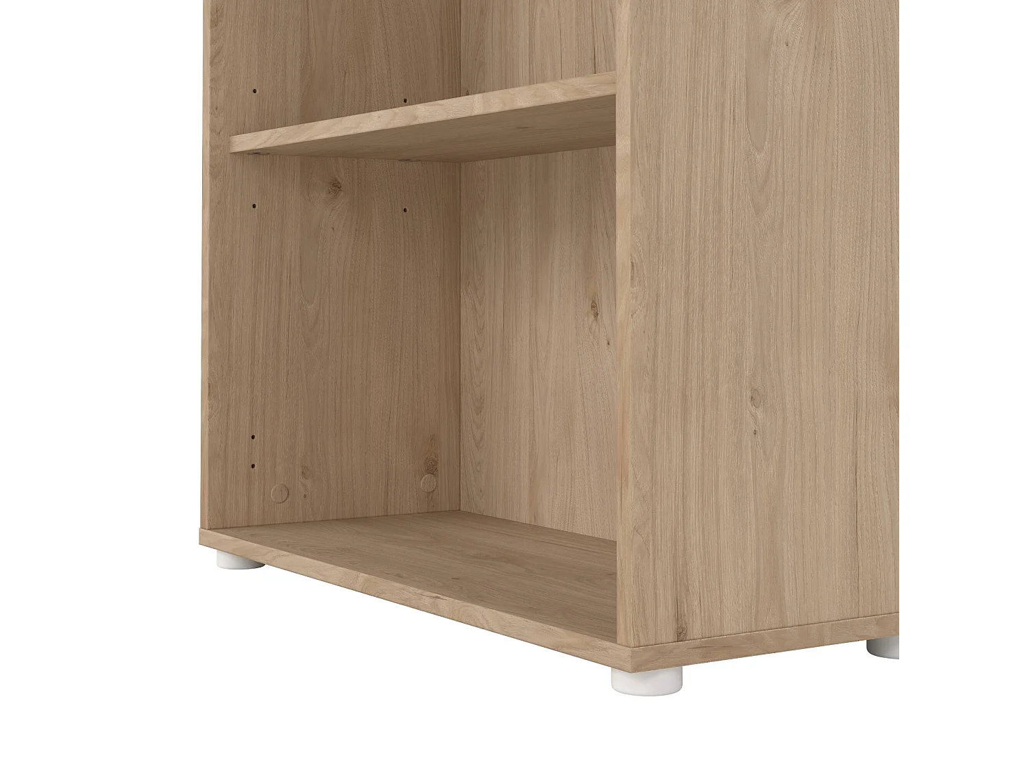 Bibliothèque Dsori, Etagère de bureau, Porte-livre mobile, Librairie, 80x34 h124 cm, Chêne clair