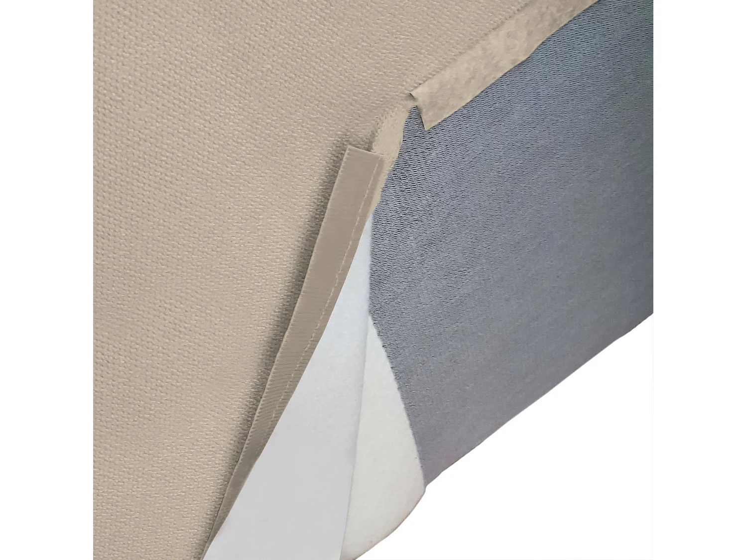 Dlorenz vaste bank, 2-zits modulaire bank met rechterschiereiland, 100% Made in Italy, Moderne stoffen bank, 220x170h70 cm, Taupe