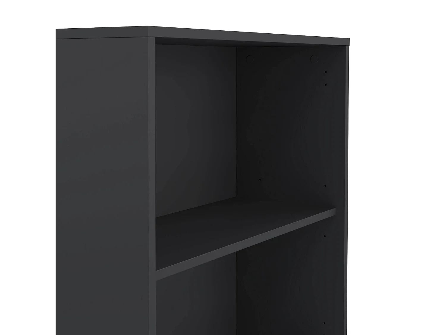 Bibliothèque Dtassott, Etagère de bureau, Porte-livre mobile, Librairie, 80x34 h205 cm, Chêne et Gris