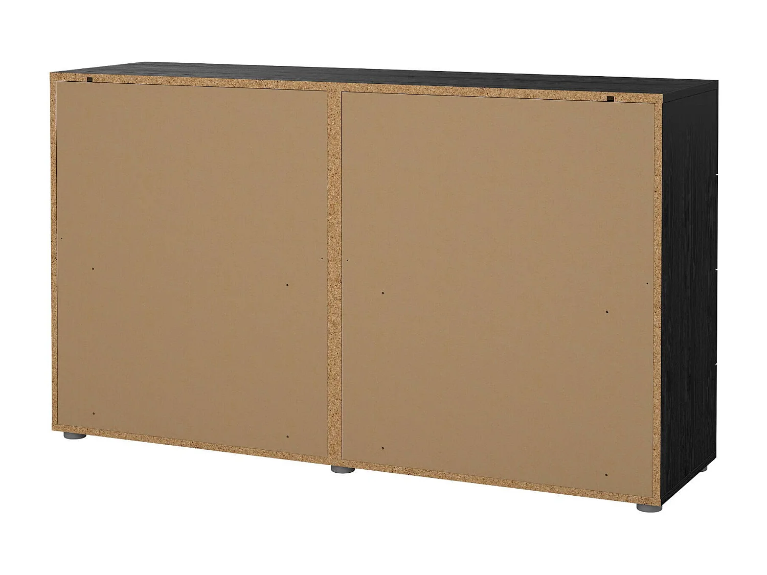 Buffet Dsattol, Buffet du salon, Commode de salon, Garde-manger de cuisine, 140x40 h82 cm, Noir