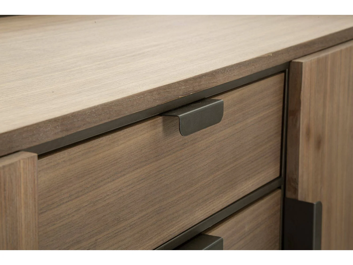 Credenza Jones, 3 Cassetti, 47x145x76h cm Grigio, Madia