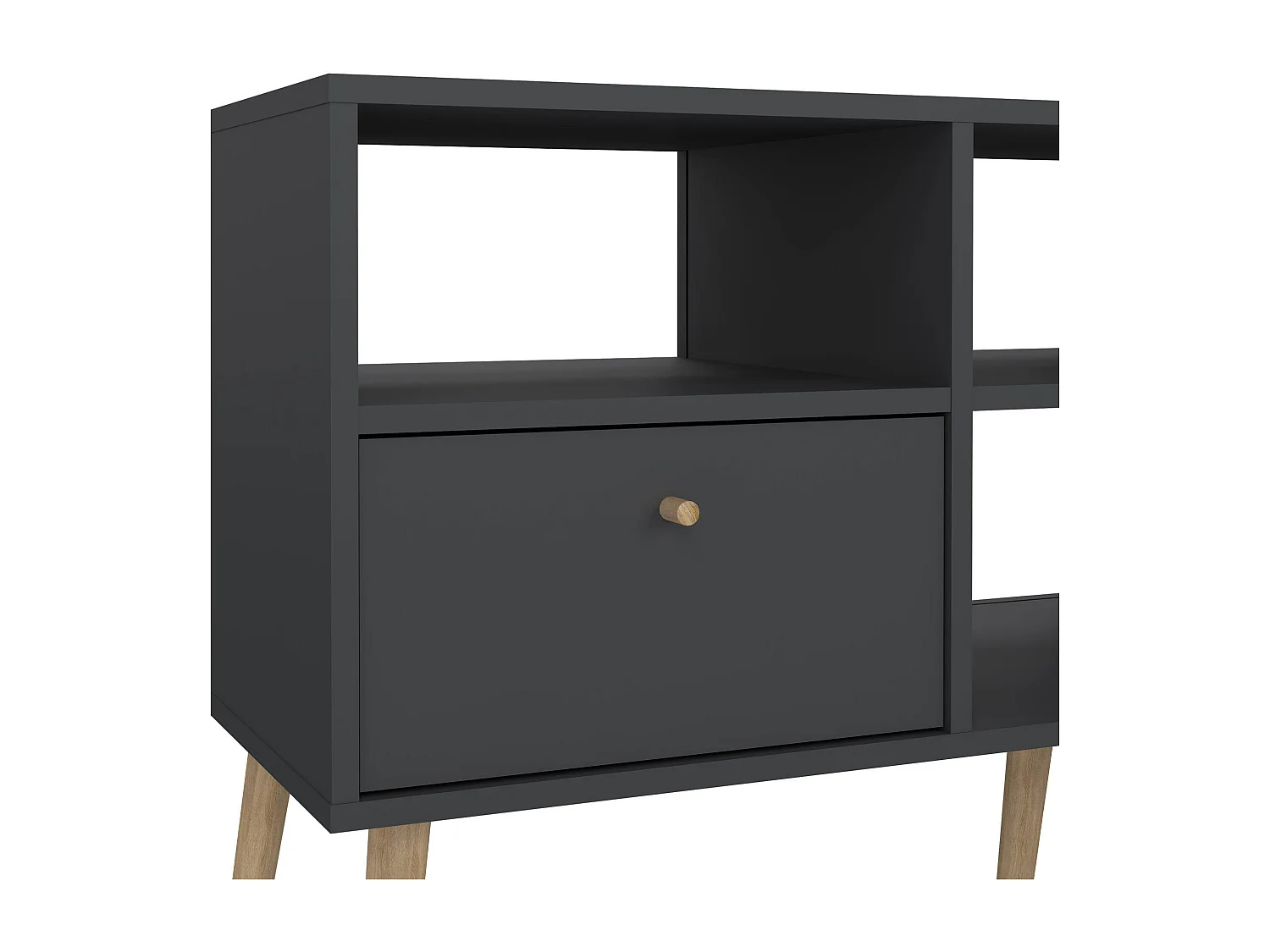 Mobile Porta tv Conte, 4 Ripiani, 39.1x117.2x60.8h cm Grigio