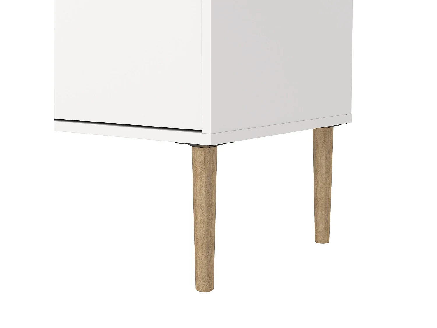Meuble TV Dtisc, Buffet de salon, Armoire basse pour TV, Base murale de rangement, 177x40 h57 cm, Blanc