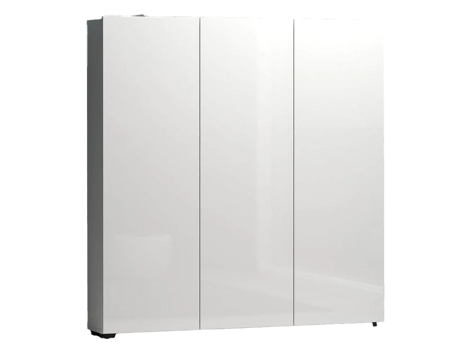 Roupeiro grande multiusos Dfrancios, Armário multifuncional, Sapateira, Roupeiro para calçado, Fabricado em Itália, 110x19h115 cm, Branco brilhante