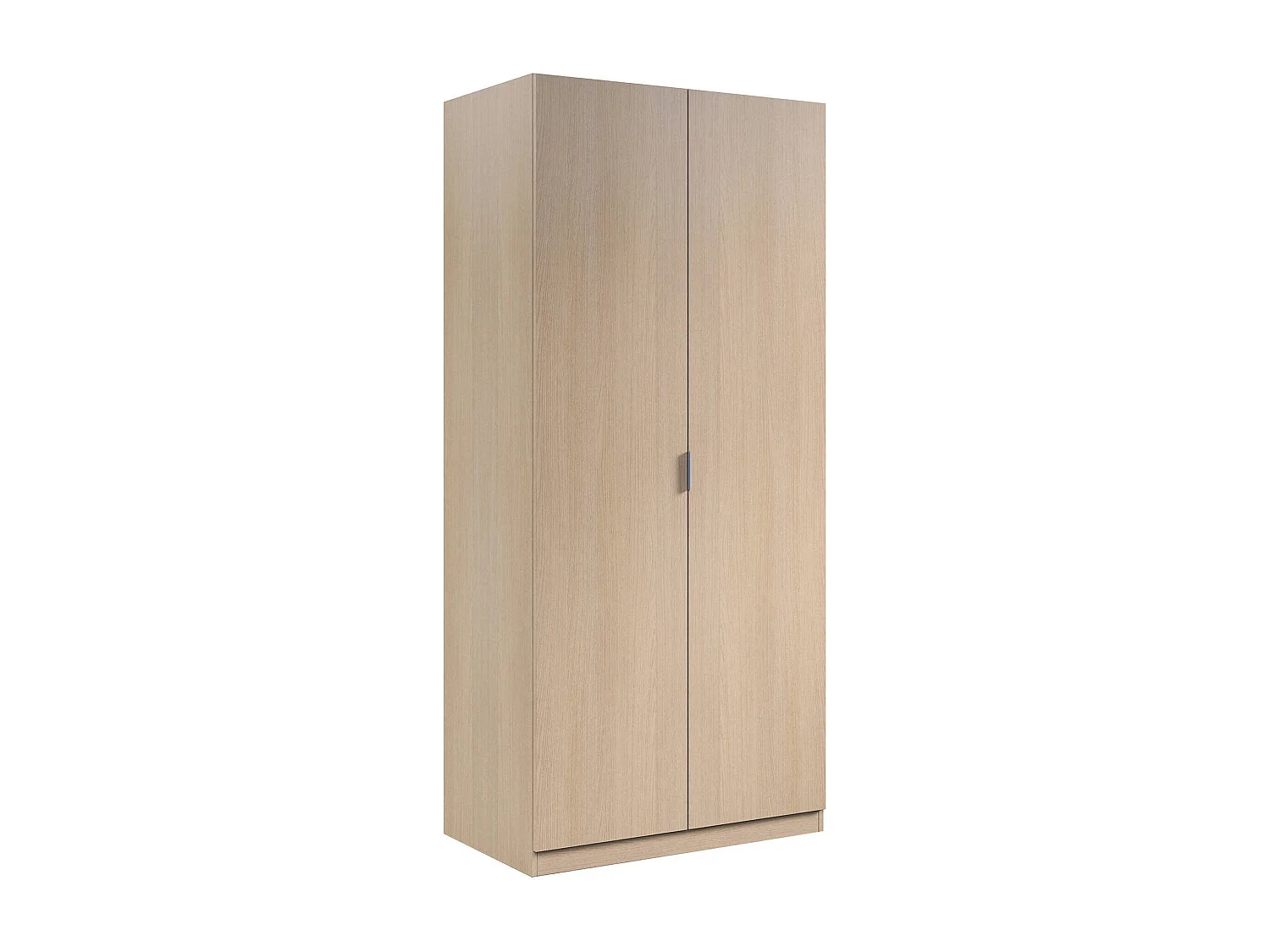 Guardarropa Dleon, Armario dormitorio con 2 puertas batientes, Mueble de dormitorio con 1 balda y barra para colgar ropa, 82x52h180 cm, Roble