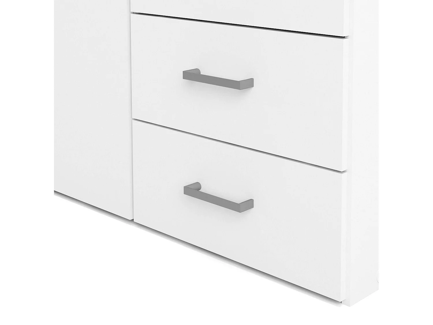 Garde-robe 2 portes Dscurt, Meubles de chambre, Penderie de plain-pied, Placard à vêtements, 77x49 h175 cm, Blanc