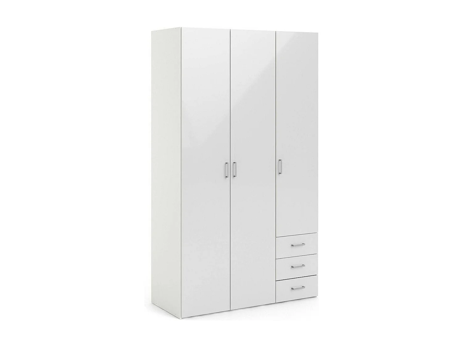 Roupeiro Dsemplic de 3 portas, Móveis de quarto, Roupeiro, Roupeiro, 116x50 h200 cm, Branco