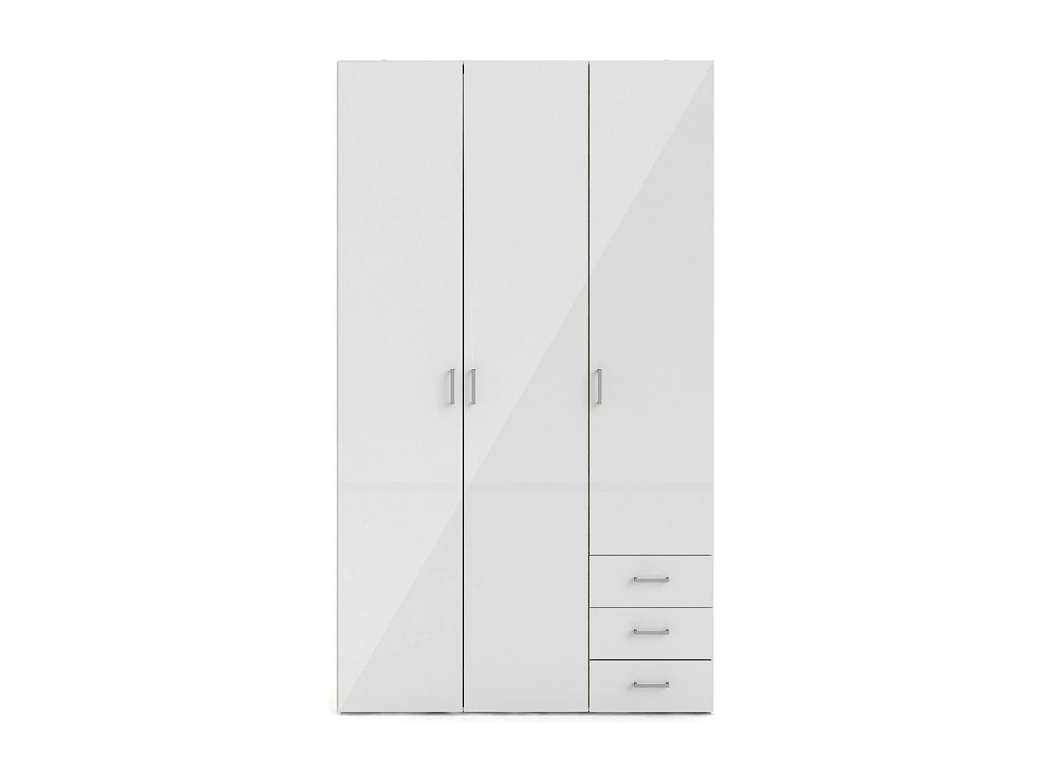 Garde-robe 3 portes Dsemplic, Meubles de chambre, Penderie de plain-pied, Placard à vêtements, 116x50 h200 cm, Blanc