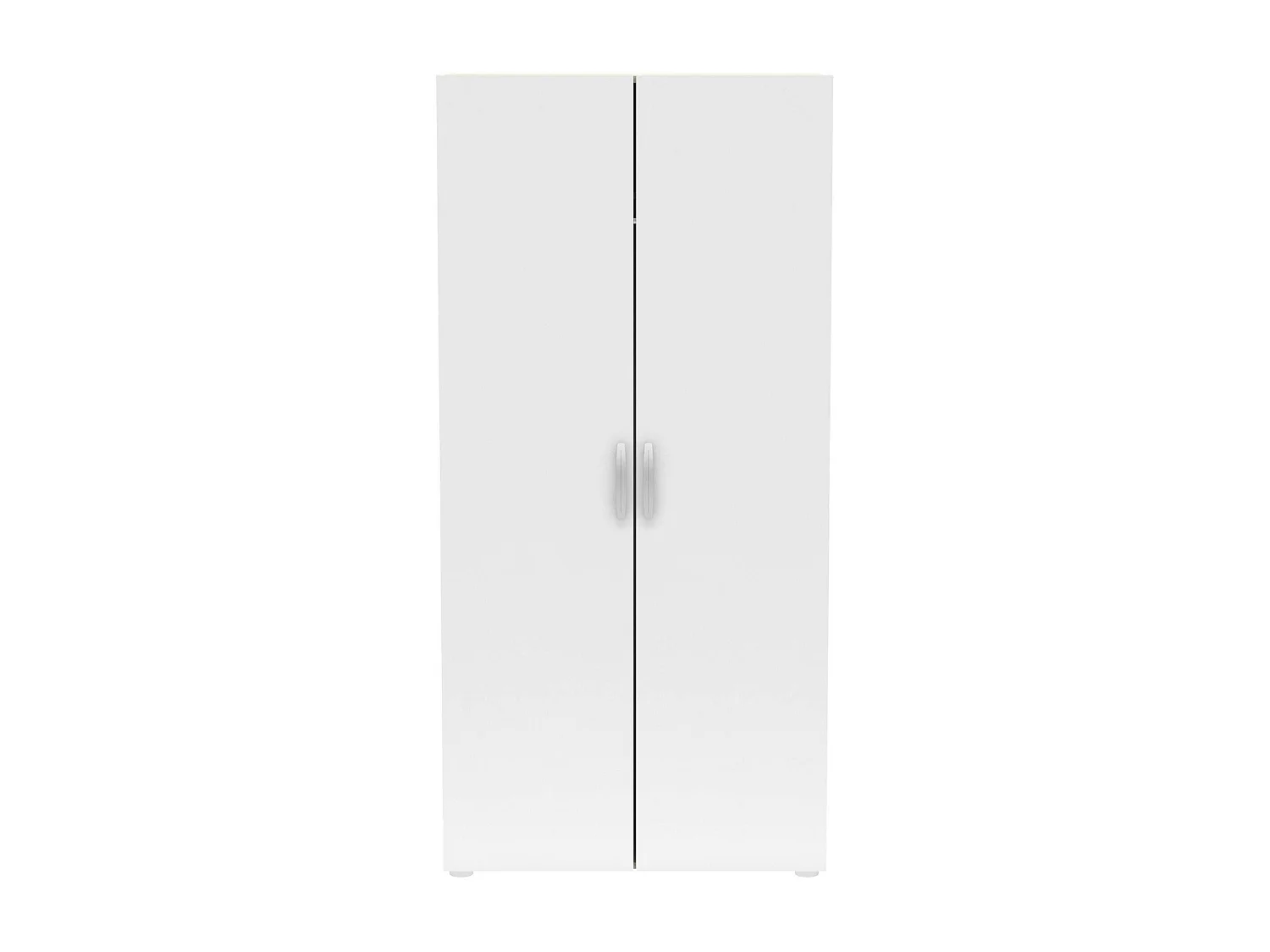 Armario 2 puertas Dsaevi, Muebles de dormitorio, Vestidor, Armario de ropa, 79x52 h166 cm, Roble y Blanco mate