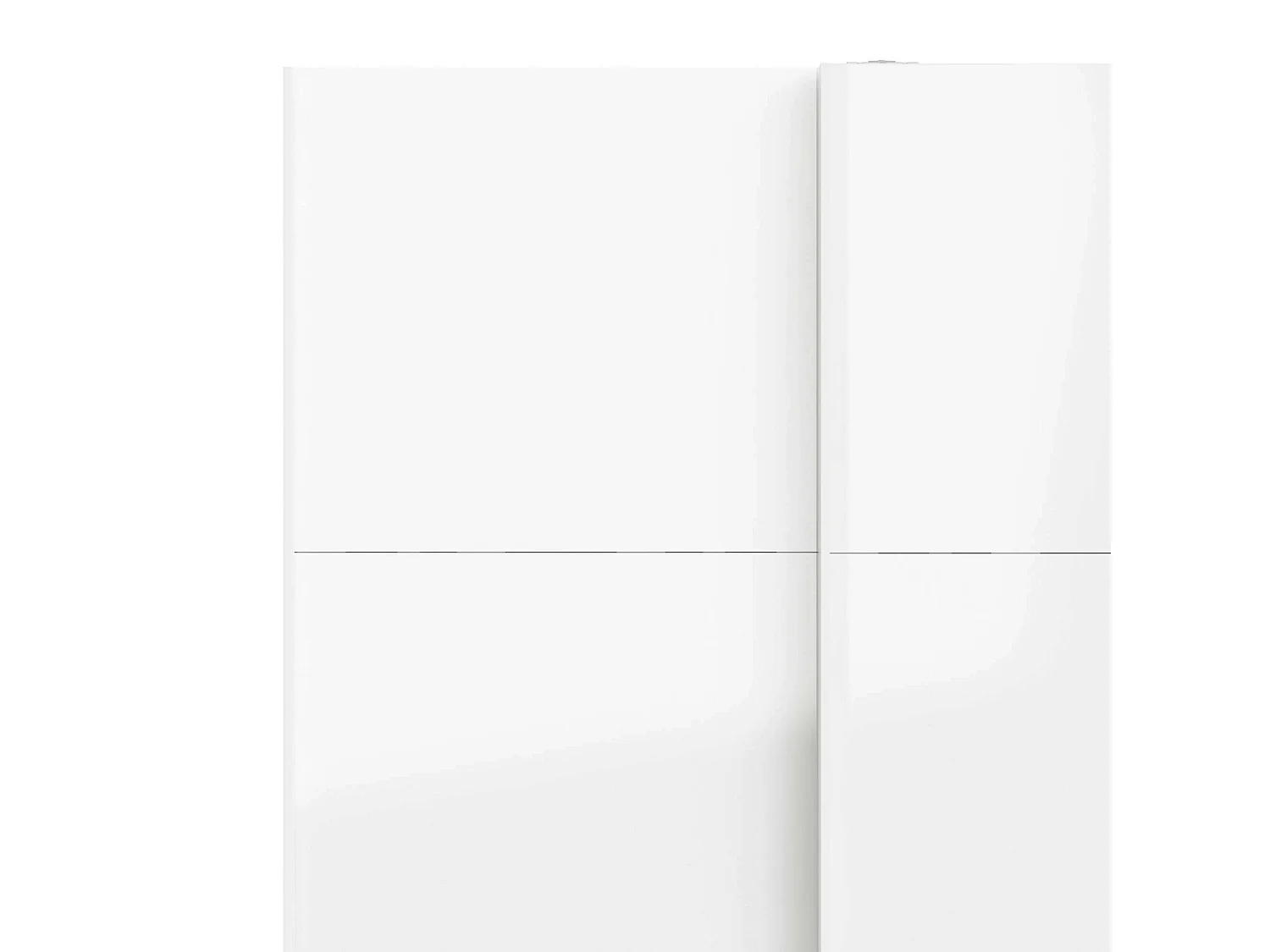 Garde-robe 2 portes Adria, Meubles de chambre, Penderie de plain-pied, Placard à vêtements, 122x62 h220 cm, Blanc brillant