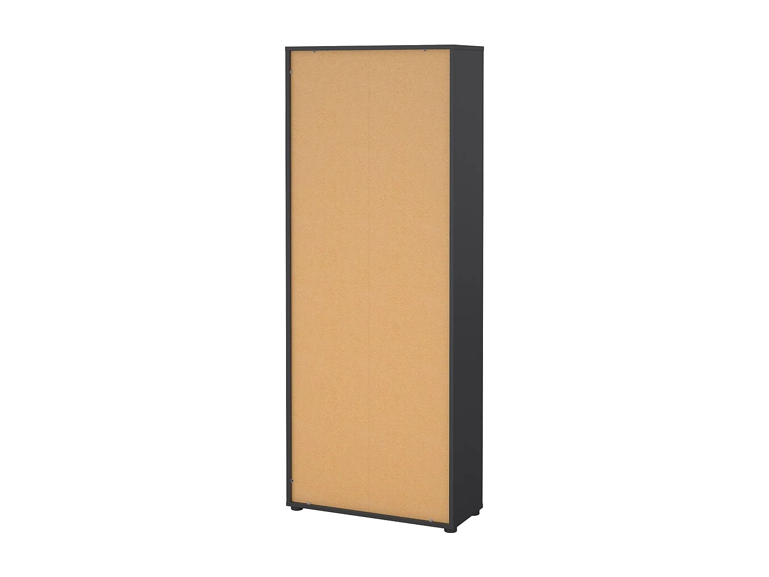 Bibliothèque Dtavca, Etagère de bureau, Porte-livre mobile, Librairie, 80x34 h205 cm, Chêne et Gris