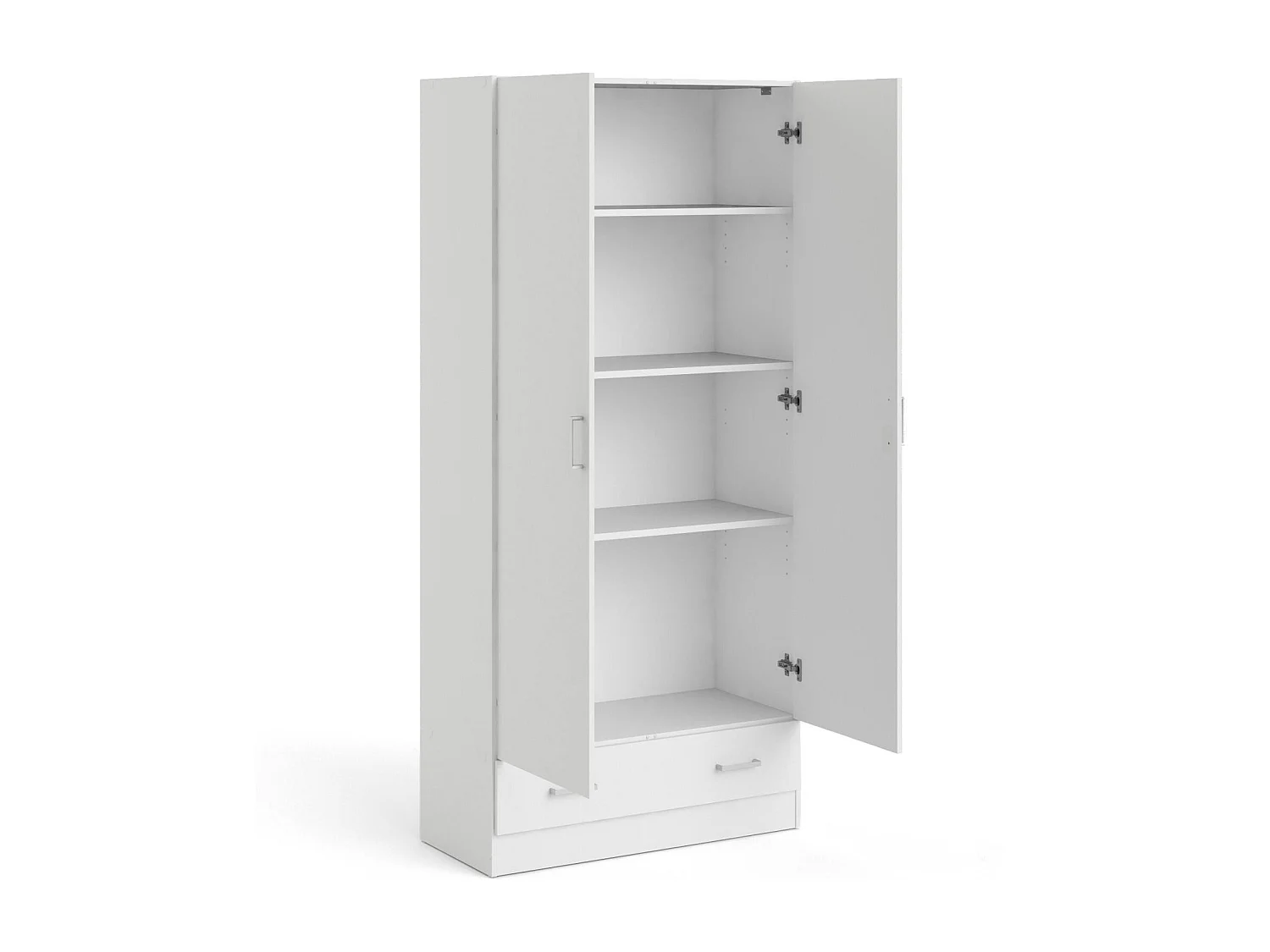 Garde-robe 2 portes Dsban, Meubles de chambre, Penderie de plain-pied, Placard à vêtements, 79x36 h170 cm, Blanc