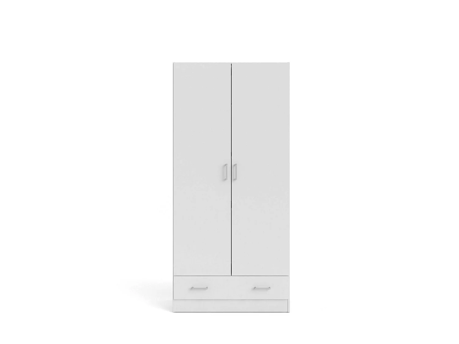 Garde-robe 2 portes Dsban, Meubles de chambre, Penderie de plain-pied, Placard à vêtements, 79x36 h170 cm, Blanc