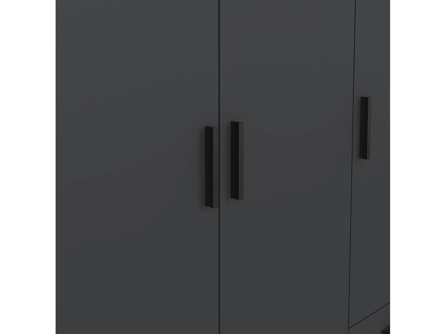Garde-robe 3 portes Dsenk, Meubles de chambre, Penderie de plain-pied, Placard à vêtements, 147x50 h200 cm, Gris