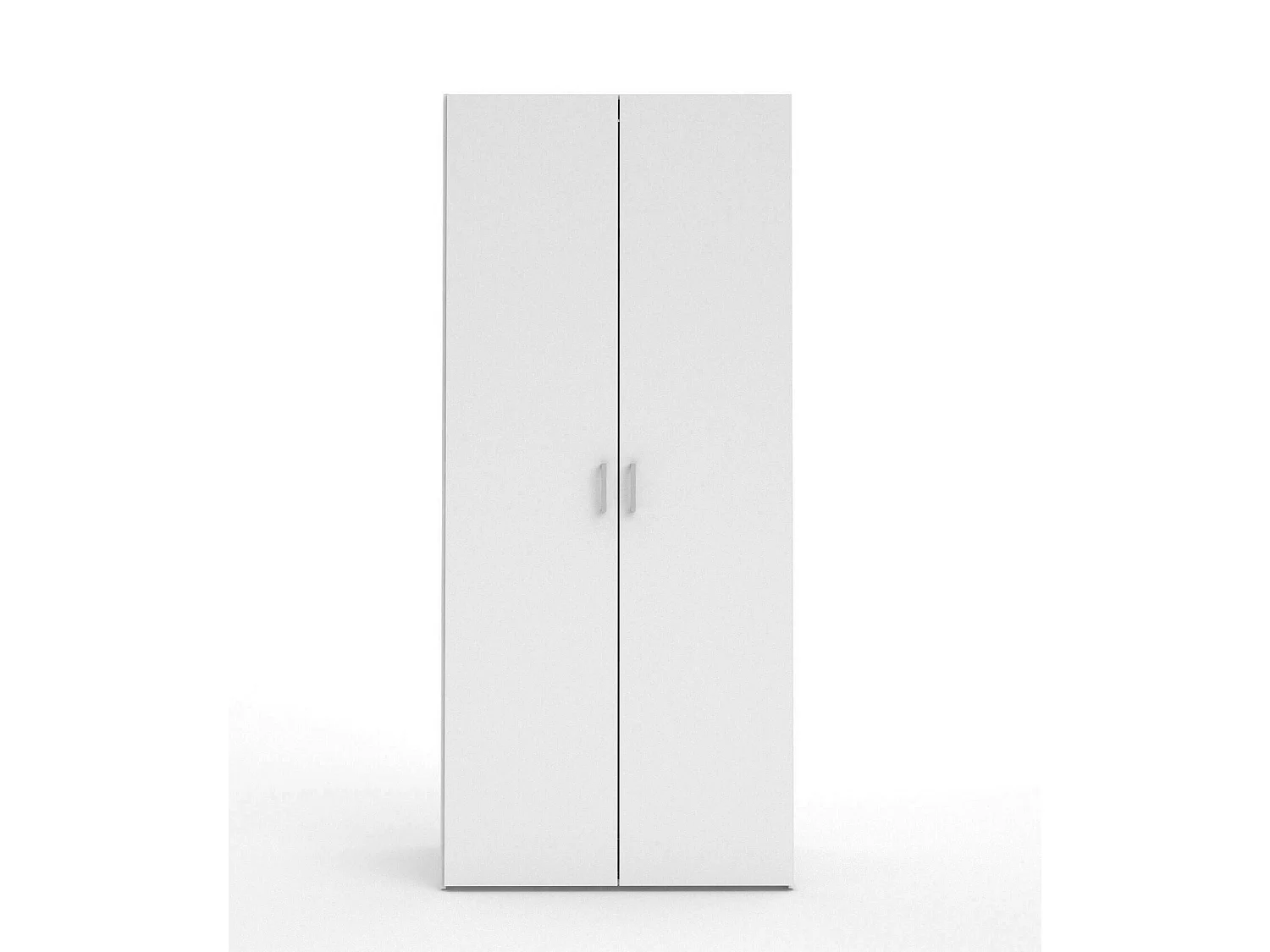 Guardaroba 2 ante\ Multiuso 2 Ante Alibabba, Appendiabiti, 49.52x175.4h cm Bianco