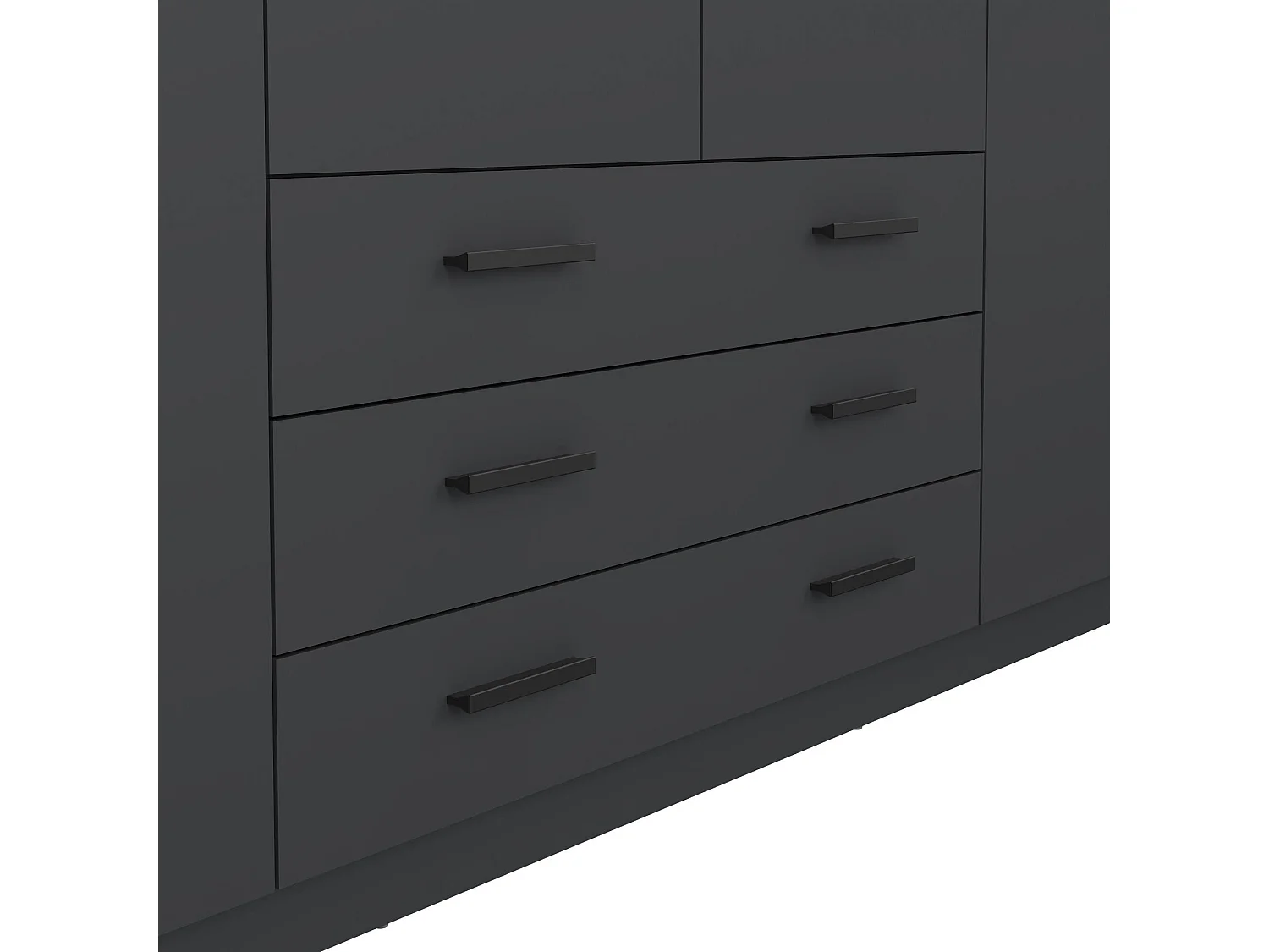 Grande Garde-robe Dserafin, Meubles de chambre, Penderie de plain-pied, Placard à vêtements, 196x50 h200 cm, Gris