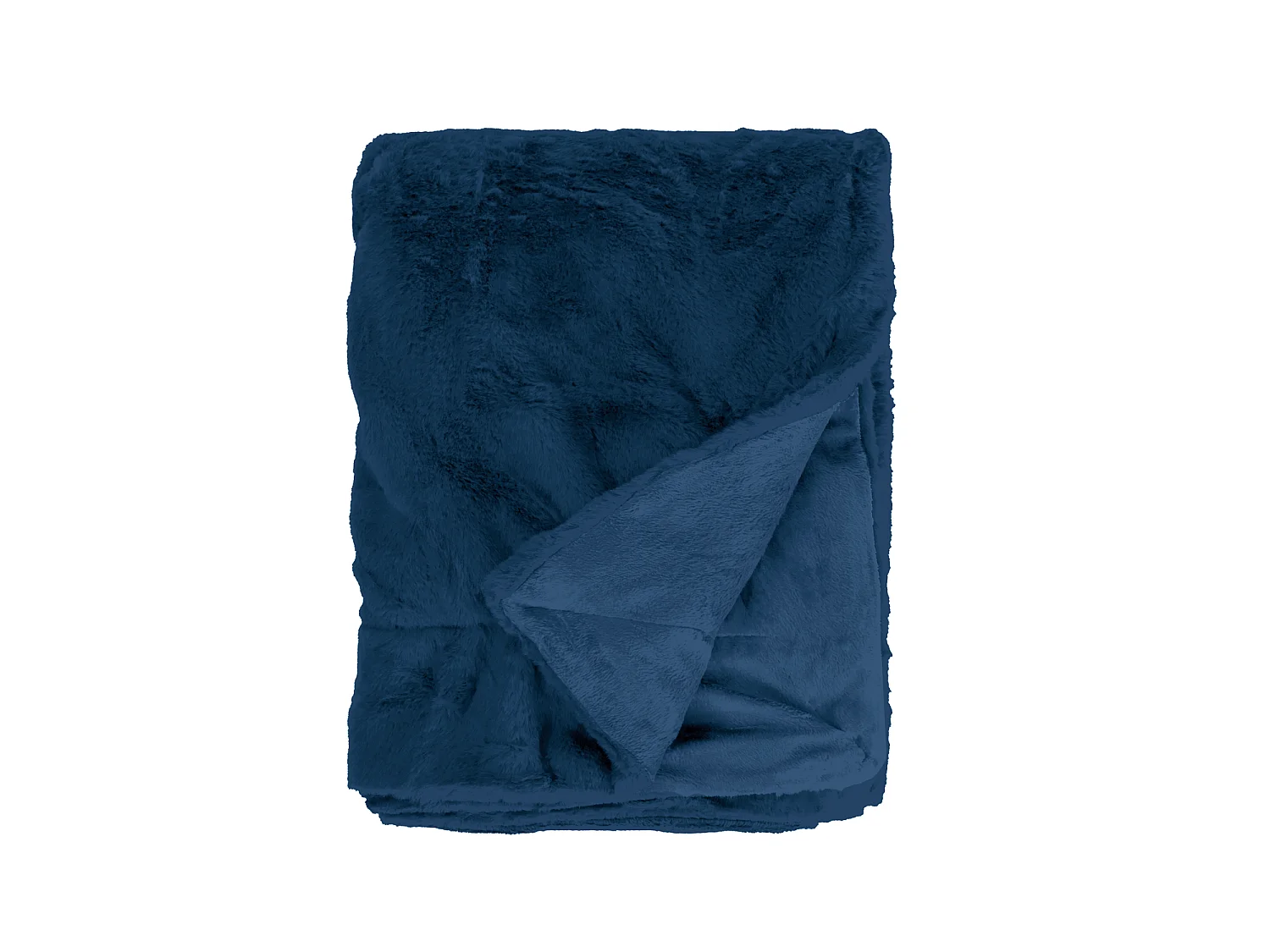 Manta plaid azul oscuro 130x170cm MINNOR - SACASA