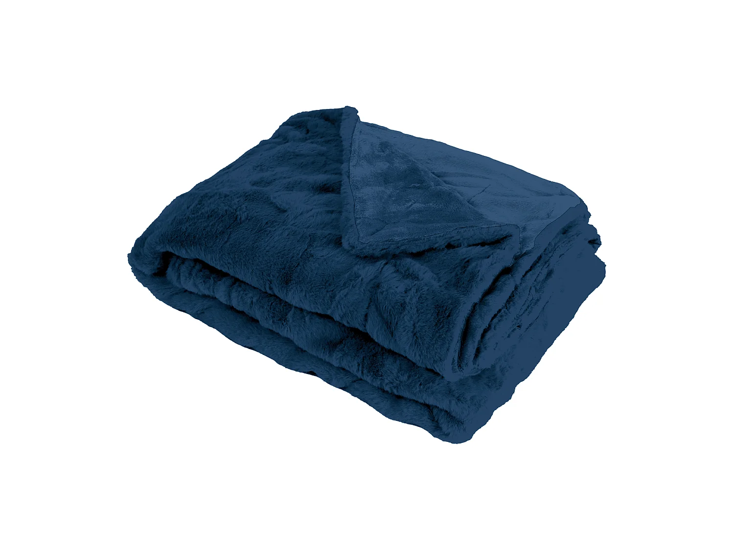 Manta plaid azul oscuro 130x170cm MINNOR - SACASA
