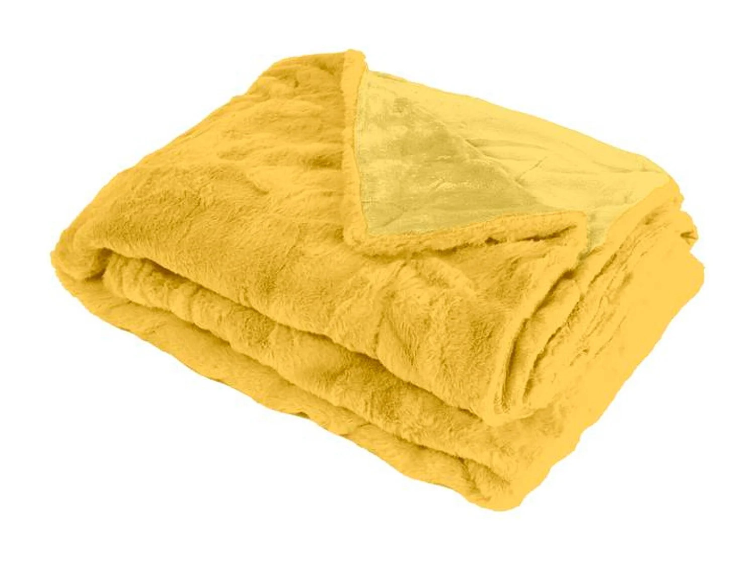 Manta plaid amarillo 130x170cm MINNOR - SACASA