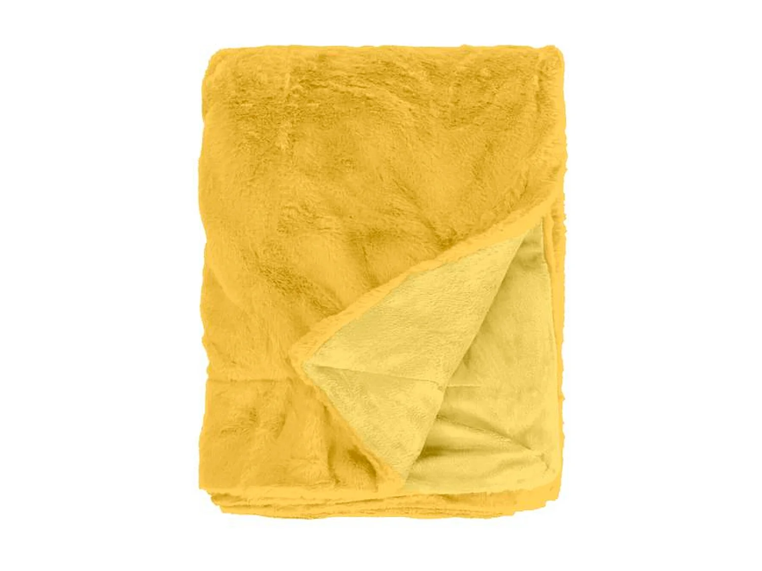 Manta plaid amarillo 130x170cm MINNOR - SACASA