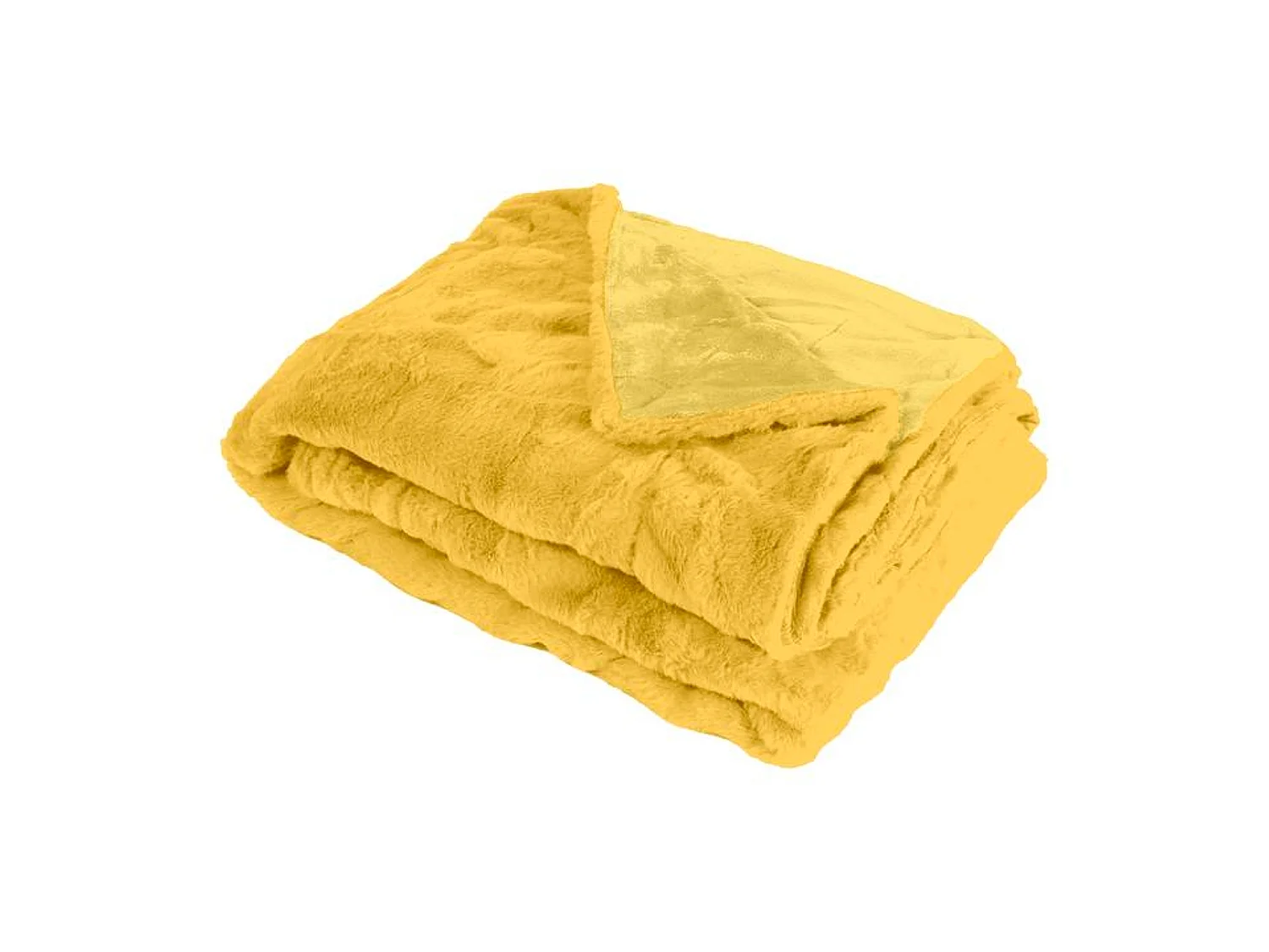 Manta plaid amarillo 130x170cm MINNOR - SACASA