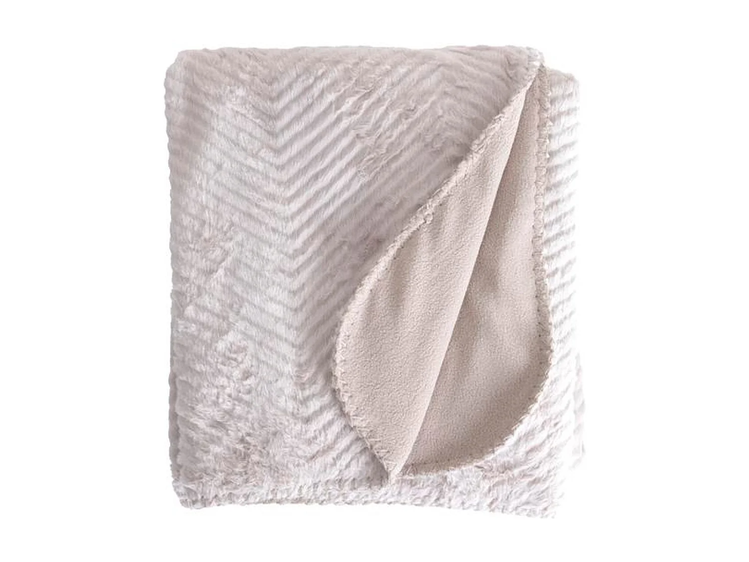 Manta plaid beige con relieve espiga 130x170cm ARYNDAL - SACASA