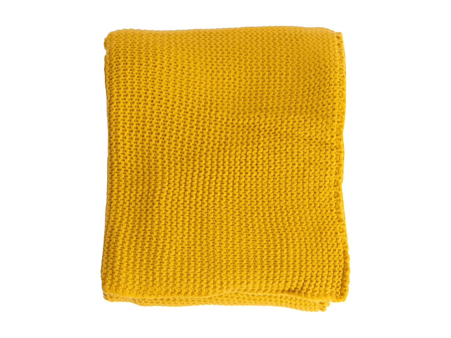 Gelbes Plaid aus Maschenware 130 × 170 cm - TRICOVA