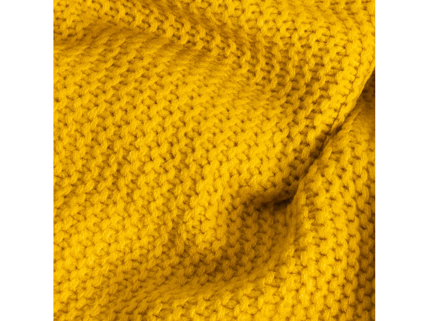 Gelbes Plaid aus Maschenware 130 × 170 cm - TRICOVA