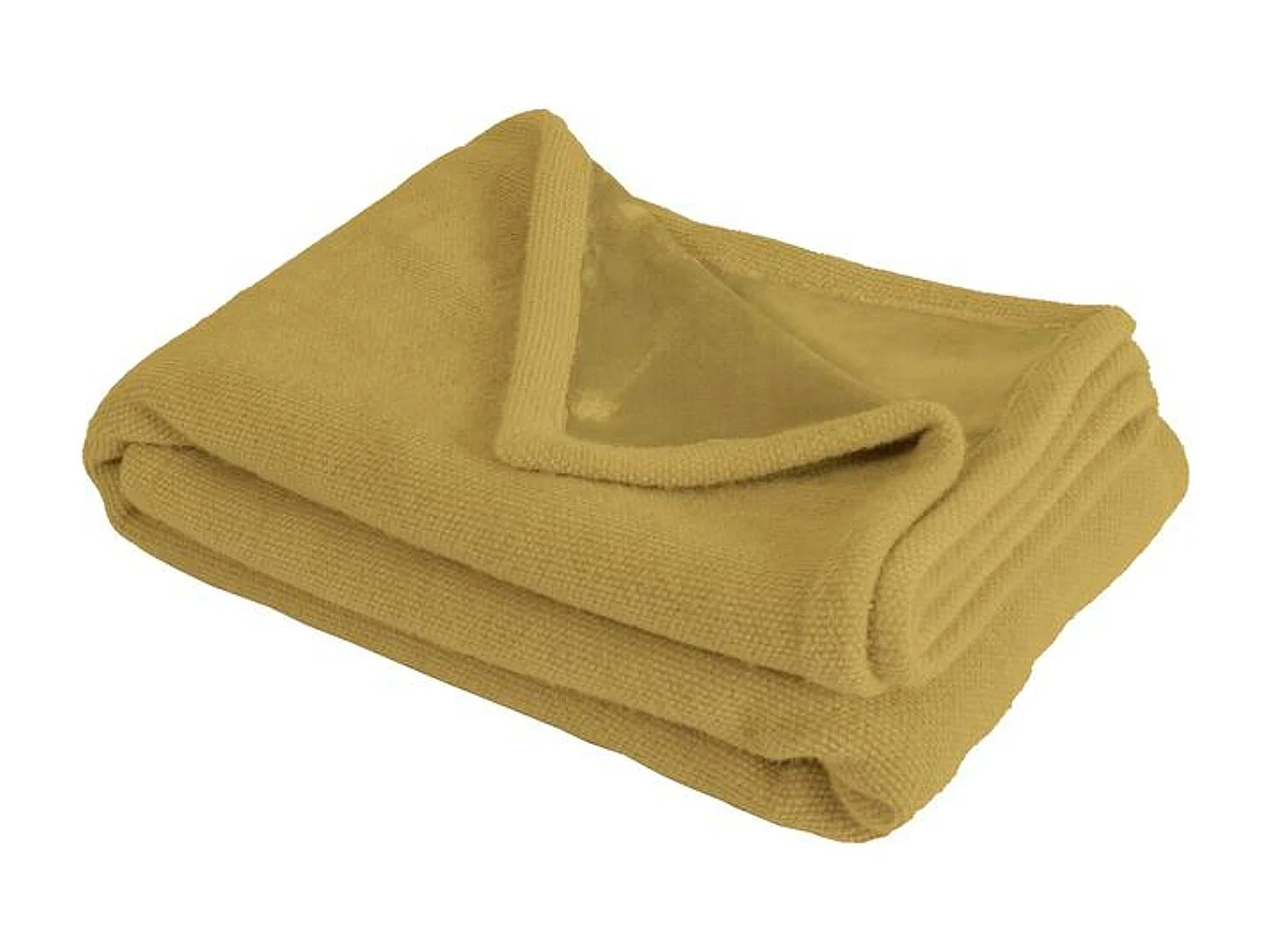 Manta plaid amarillo ámbar 130x170cm PANORA - SACASA