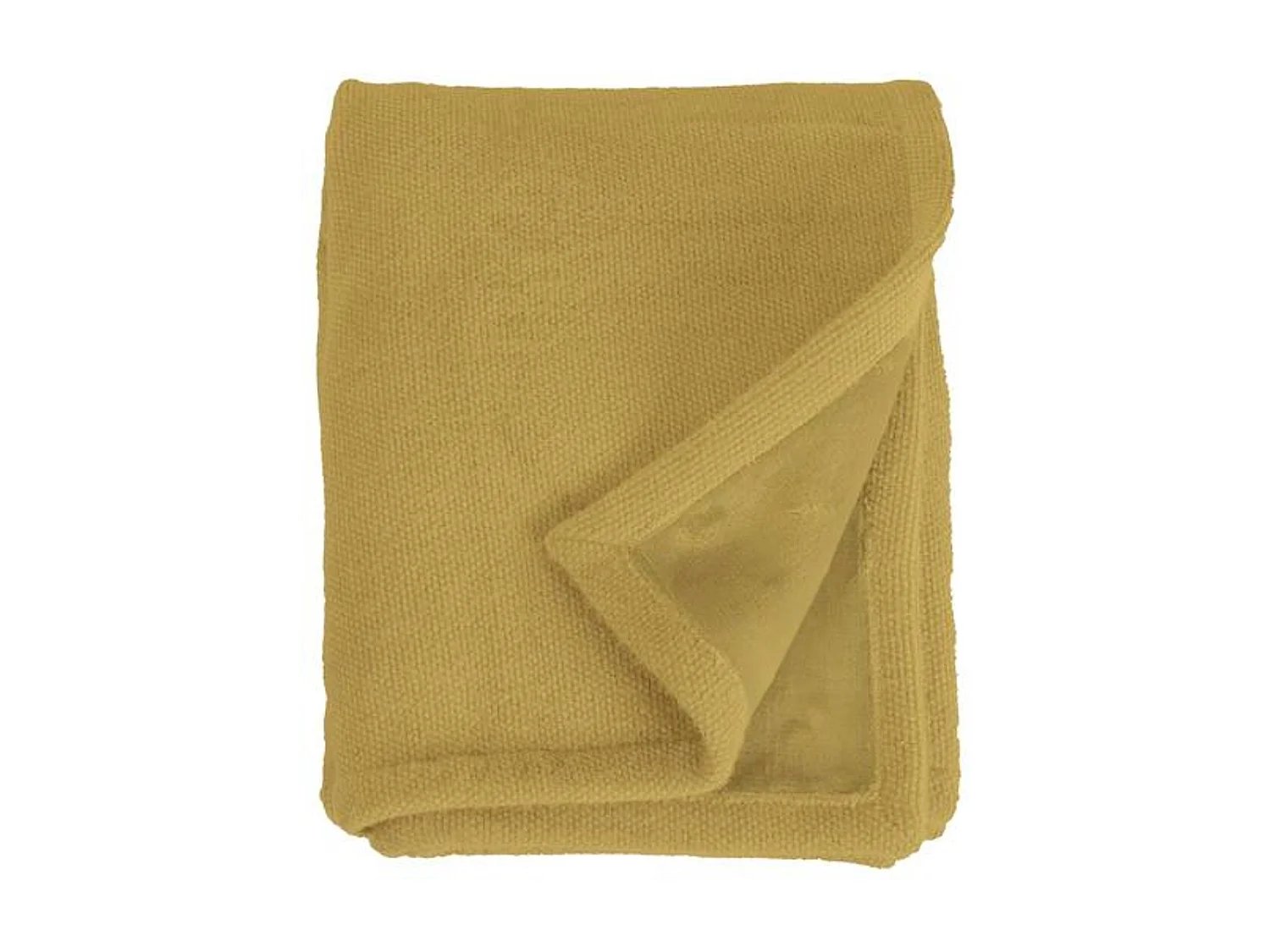 Manta plaid amarillo ámbar 130x170cm PANORA - SACASA