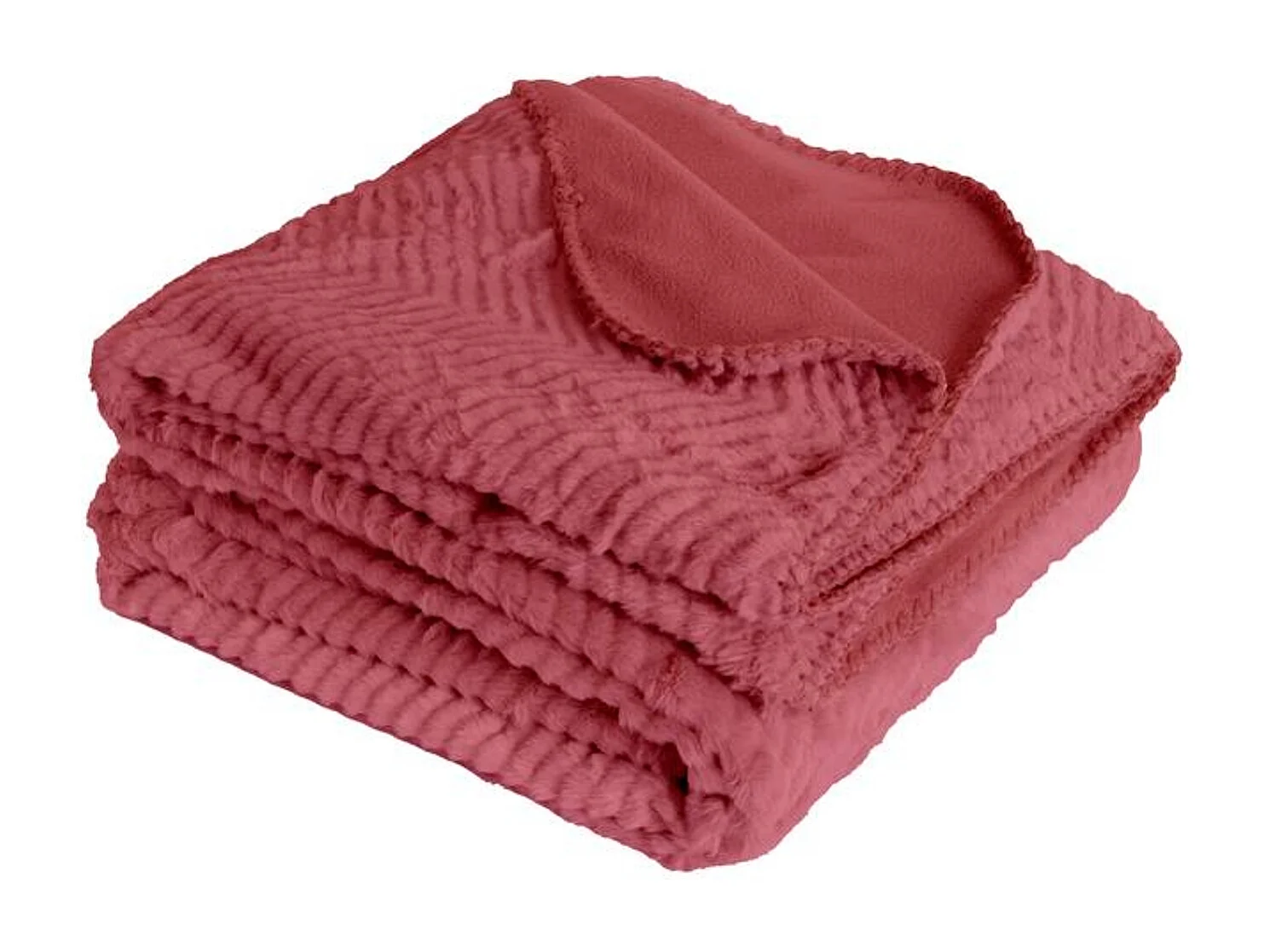Manta plaid rosa frambuesa relieve espiga 130x170cm ARYNDAL - SACASA