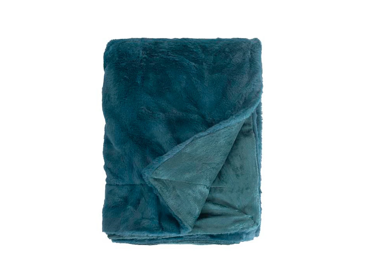 Manta plaid azul verdoso oscuro 130x170cm MINNOR - SACASA