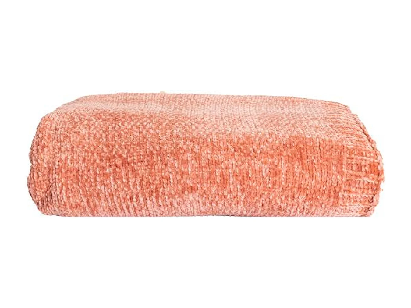 Manta plaid rosa salmón 130x170cm SAVORA - SACASA