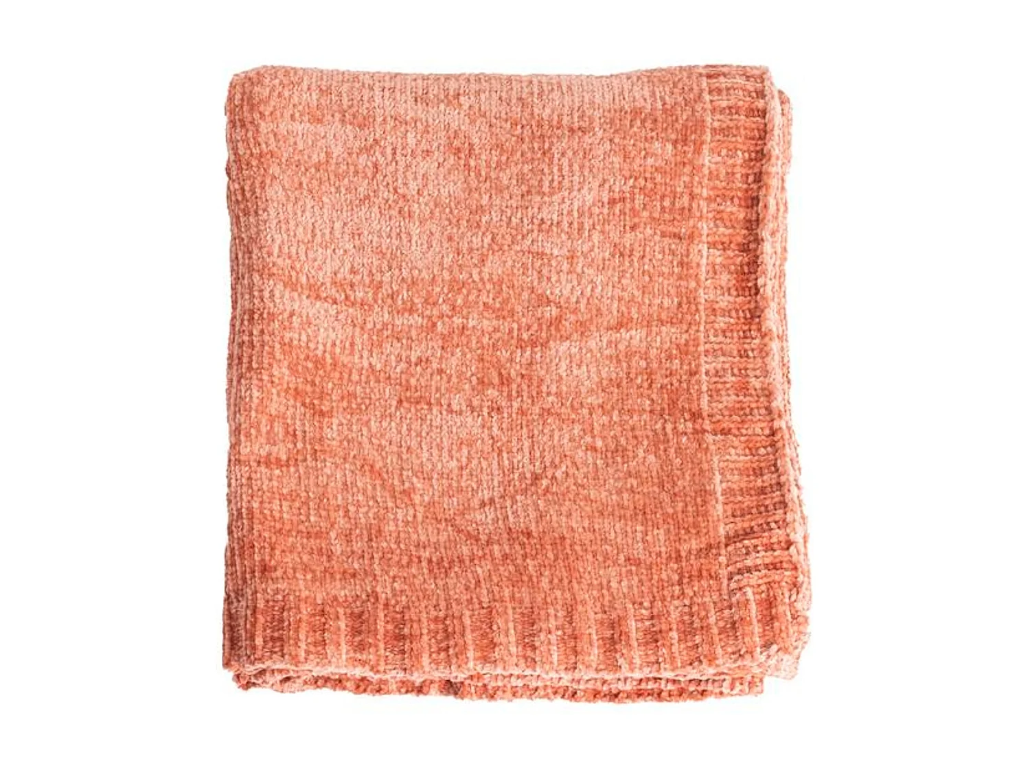 Manta plaid rosa salmón 130x170cm SAVORA - SACASA