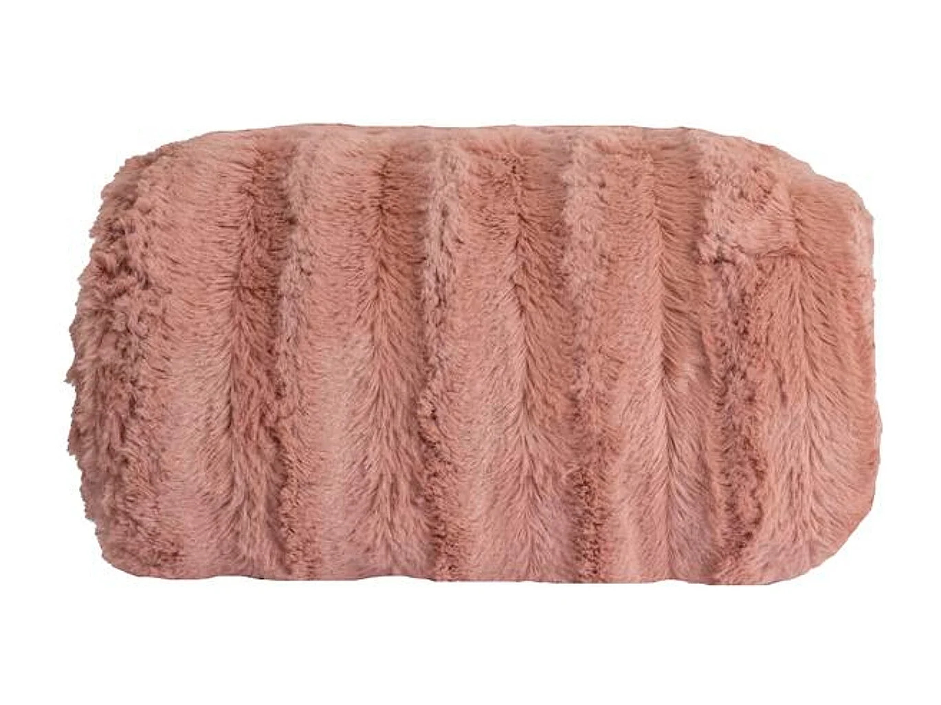 Manta plaid bitono rosa y blanco 130x170cm BERGIL - SACASA