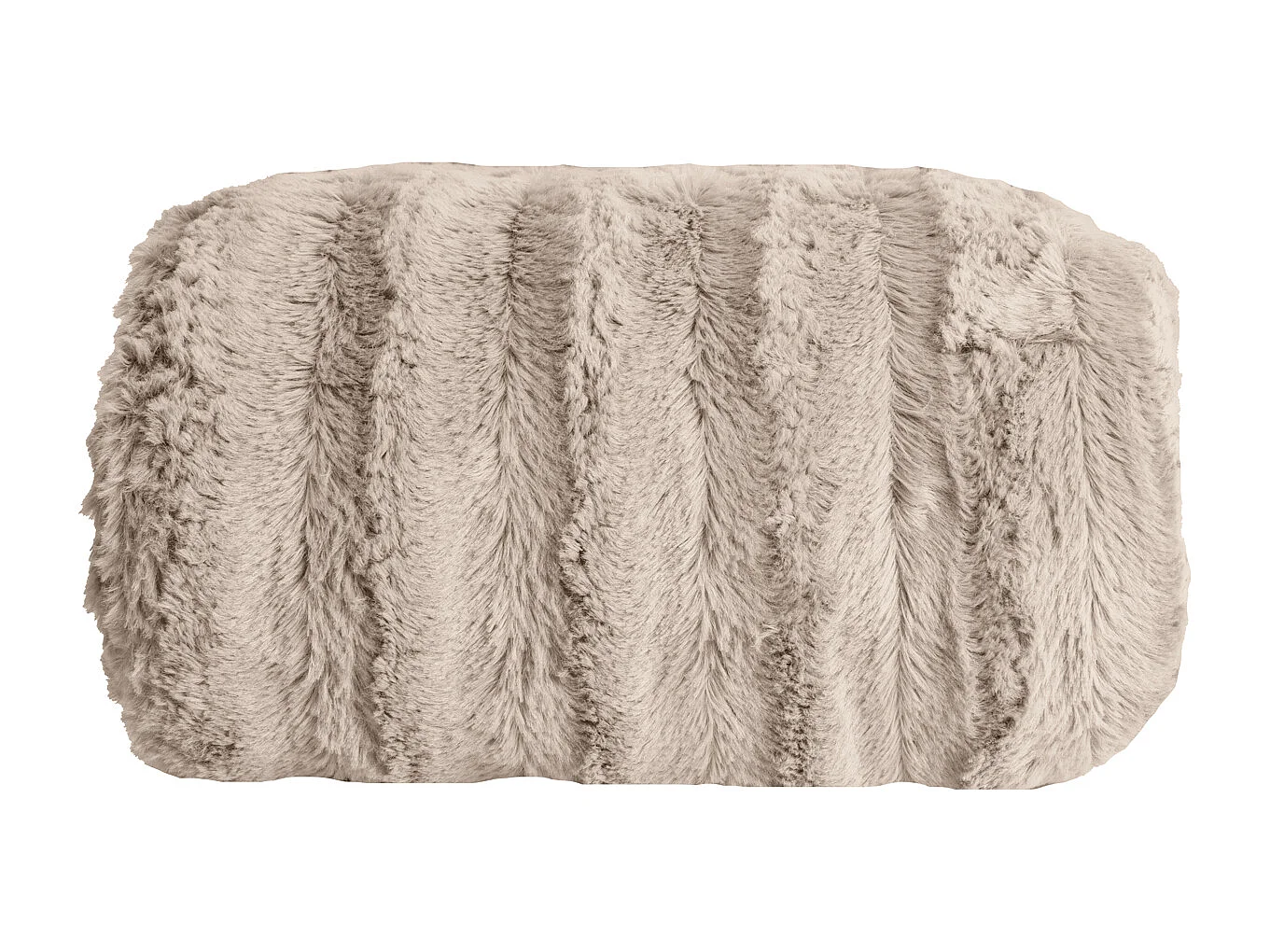 Manta plaid bitono beige y blanco 130x170cm BERGIL - SACASA