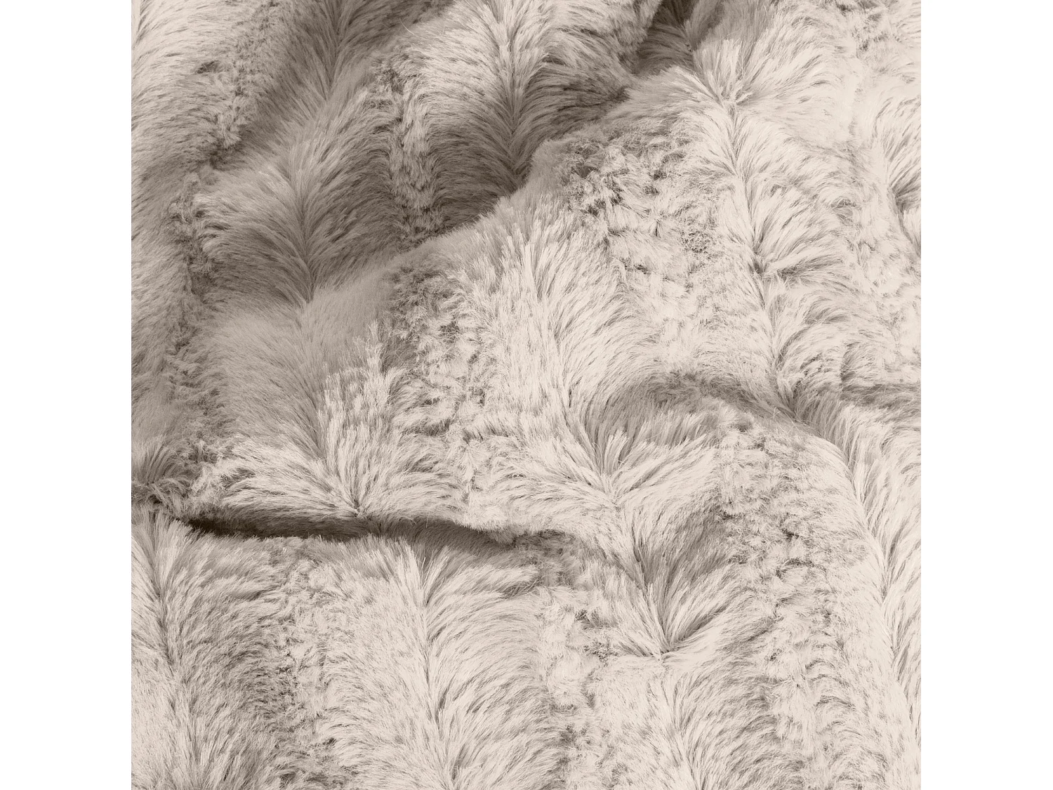 Manta plaid bitono beige y blanco 130x170cm BERGIL - SACASA