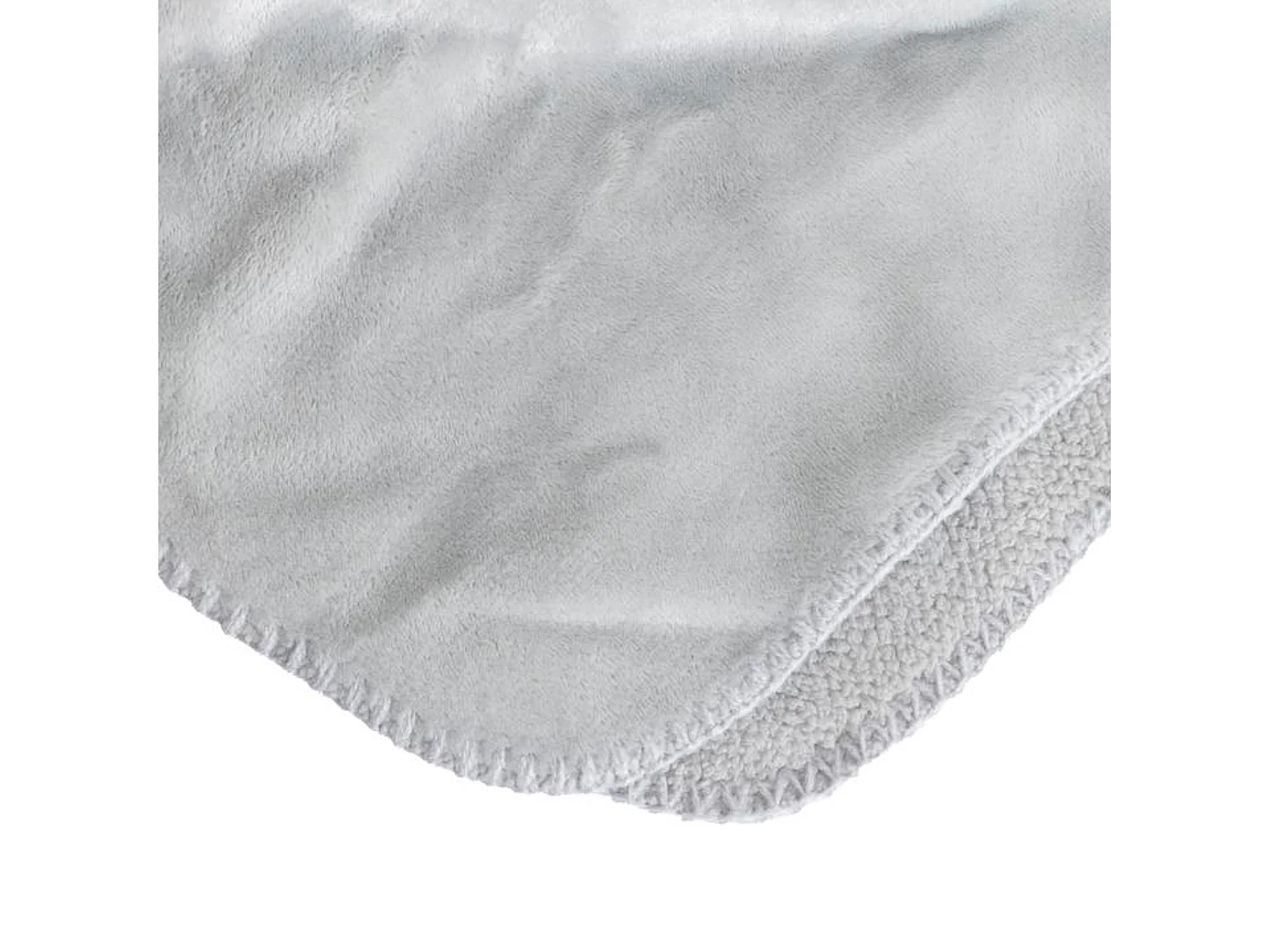 Manta plaid gris claro 130x170cm SMOOTIK - SACASA