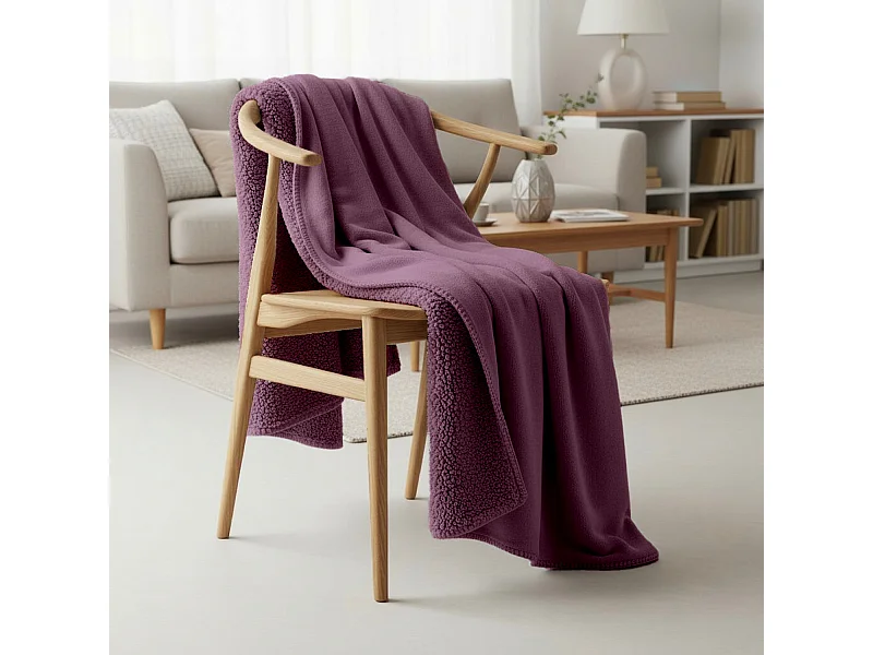 Manta plaid morado 130x170cm SMOOTIK - SACASA