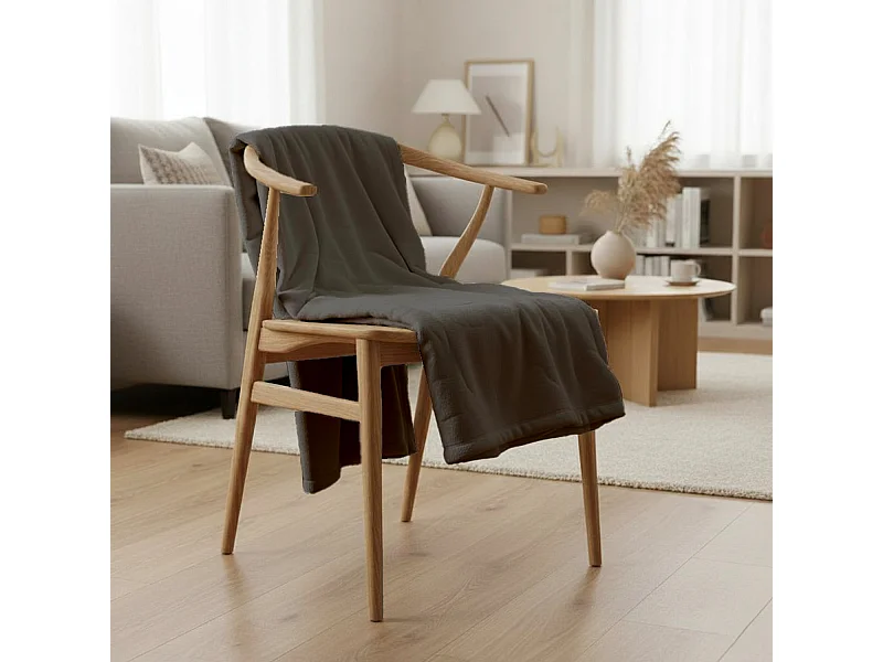 Manta negro 130 x 170 cm FLANBERG - SACASA