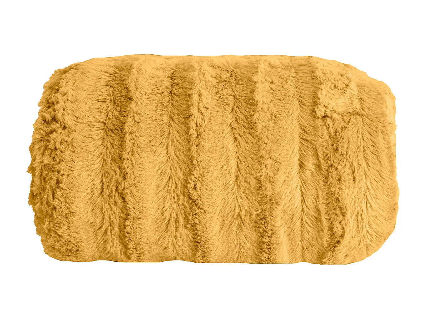 Manta plaid bitono amarilla y blanca 180x220cm BERGIL - SACASA